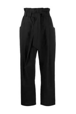 Pantaloni Eighties con popeline di cotone techno - Nero