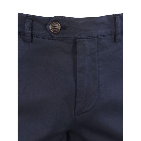 Pantaloni in cotone con vestibilità tradizionale - Blu