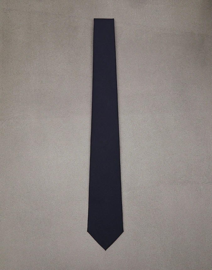 Cravatta elegante in lana vergine - Blu