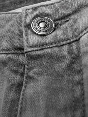 Jeans in cotone impreziosito da cristalli - Grigio chiaro