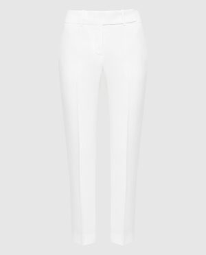 Pantaloni a sigaretta in acetato e viscosa – Bianco