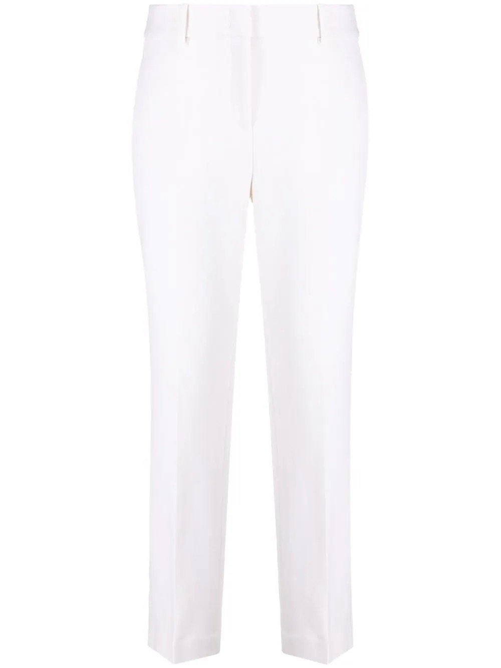 Pantaloni dritti in lana vergine – Bianco