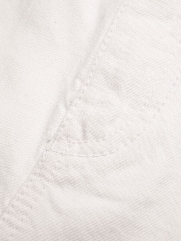Shorts in denim di cotone a vita alta – Bianco