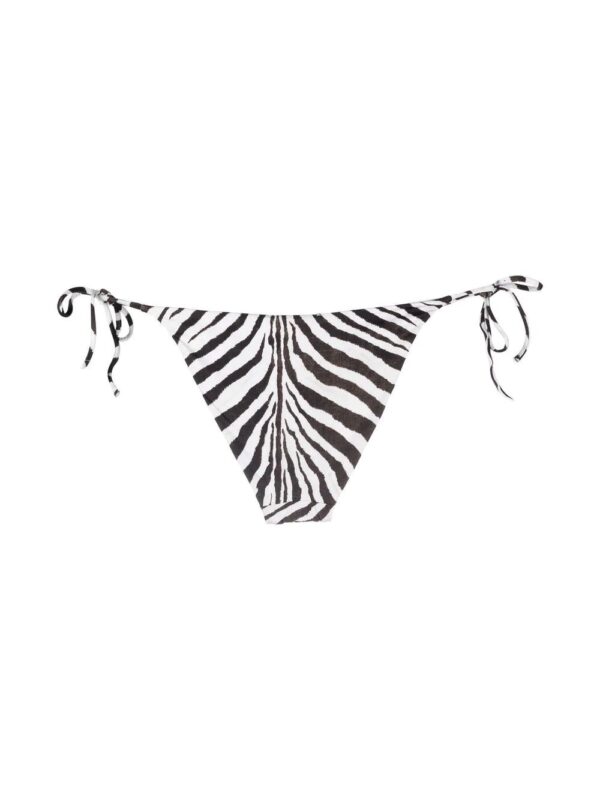 Slip bikini con stampa zebrata – Nero Bianco